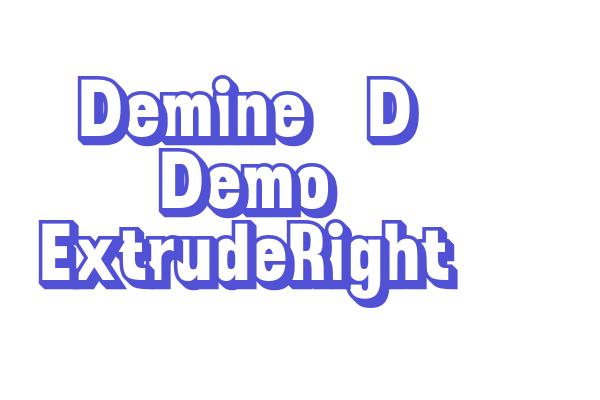 Demine 3D Demo ExtrudeRight font download