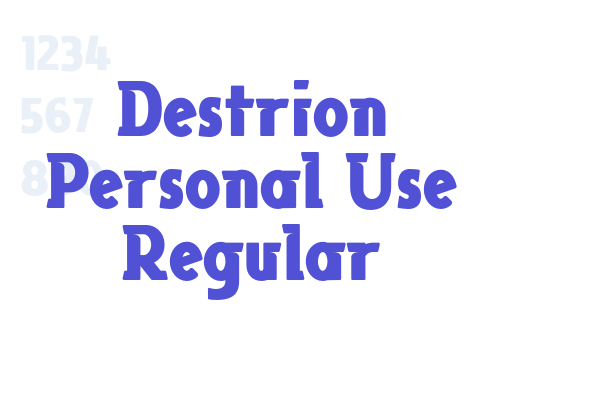 Destrion Personal Use Regular font download