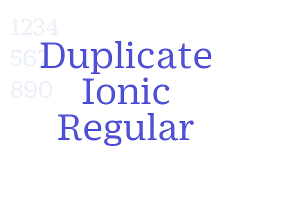 Duplicate Ionic Regular font download