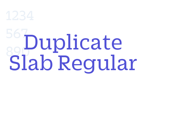 Duplicate Slab Regular font download