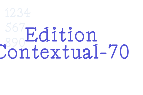 Edition Contextual-70 font download