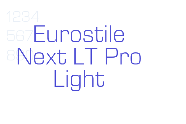 Eurostile Next LT Pro Light font