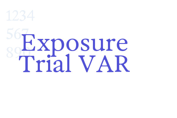 Exposure Trial VAR font download