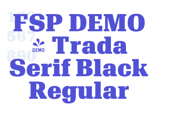 FSP DEMO – Trada Serif Black Regular