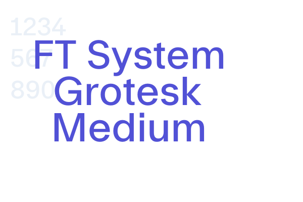 FT System Grotesk Medium font