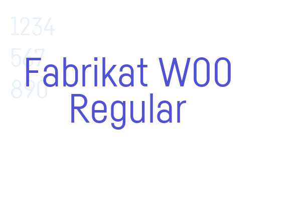 Fabrikat W00 Regular font