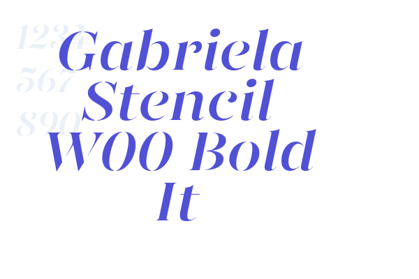 Gabriela Stencil W00 Bold It font download