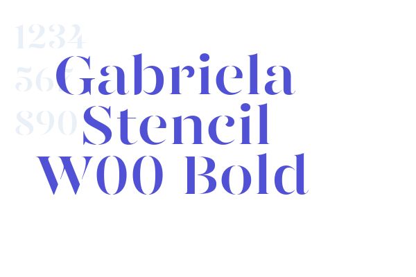 Gabriela Stencil W00 Bold font download