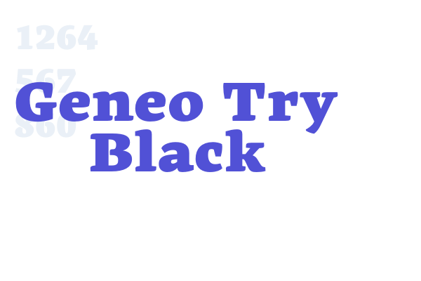 Geneo Try Black font download