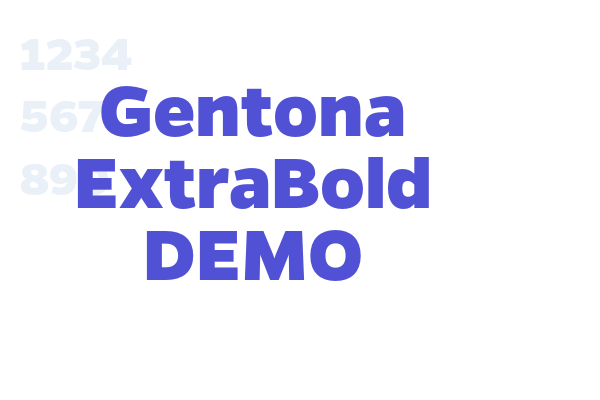 Gentona ExtraBold DEMO font download