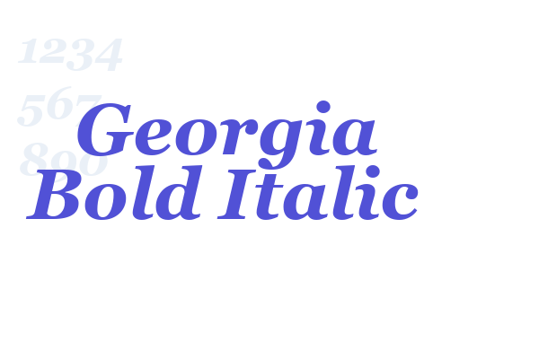 Georgia Bold Italic font download