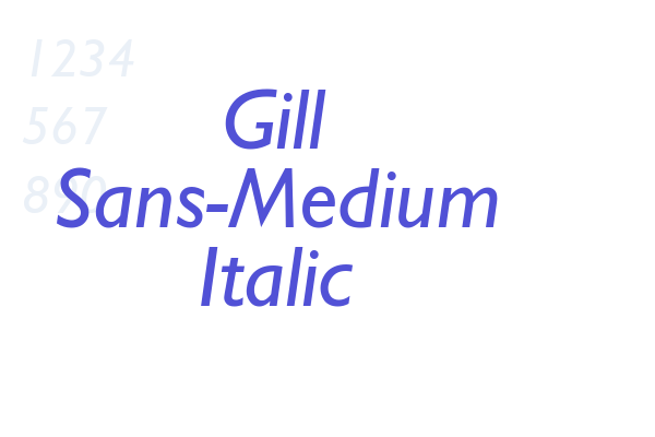 Gill Sans-Medium Italic