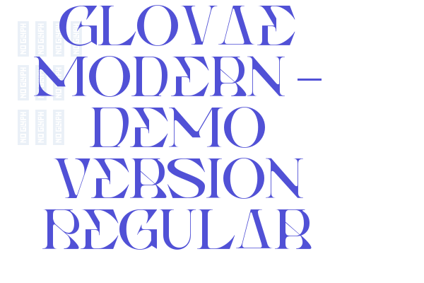 Glovae Modern - Demo Version Regular font download