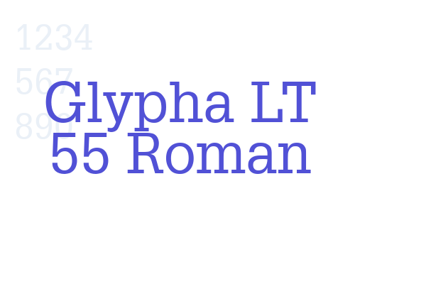 Glypha LT 55 Roman font download