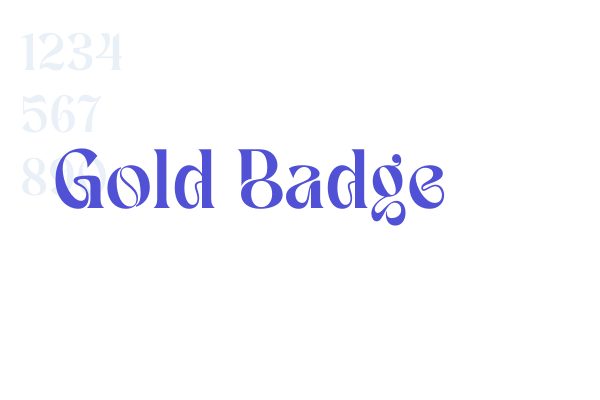 Gold Badge font download