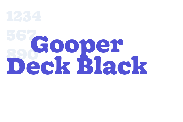 Gooper Deck Black font download