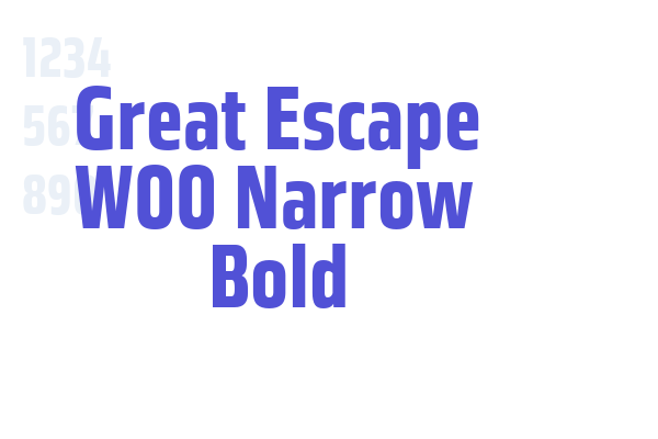 Great Escape W00 Narrow Bold font download