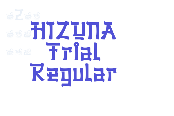 HIZUNA Trial Regular font download