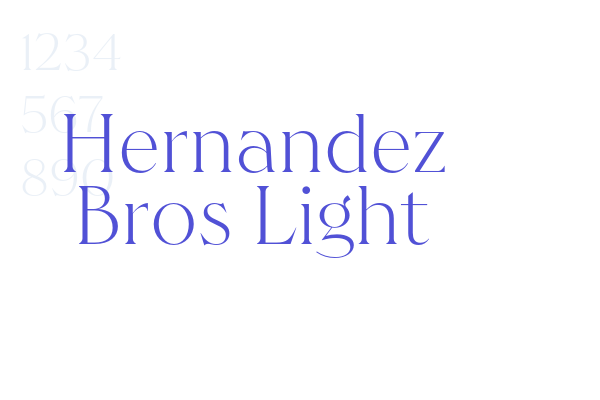 Hernandez Bros Light font download