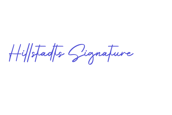 Hillstadts Signature font download