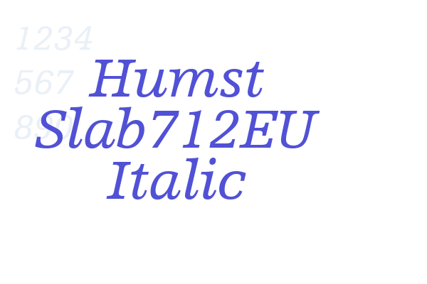 Humst Slab712EU Italic font download