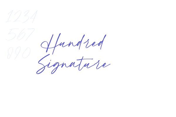 Hundred Signature font download