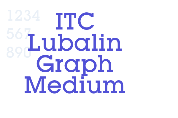 ITC Lubalin Graph Medium font download