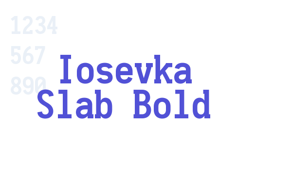 Iosevka Slab Bold font download