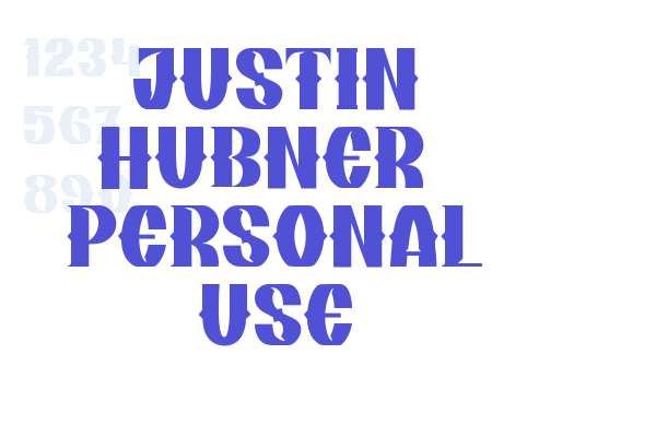 Justin Hubner - Personal Use font download