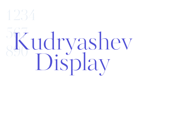 Kudryashev Display font download