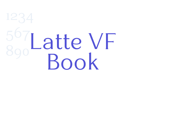 Latte VF Book font download