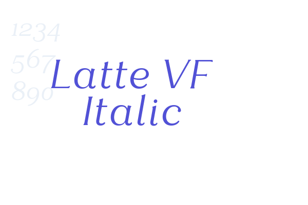 Latte VF Italic font download