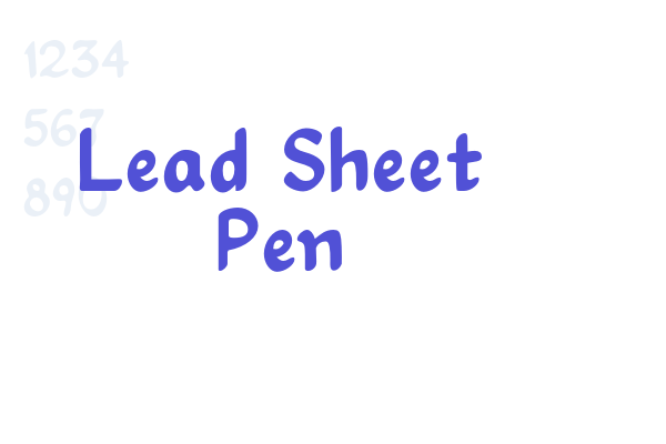 Lead Sheet Pen font download