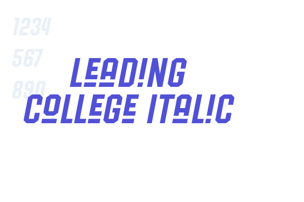 Leading College Italic font download