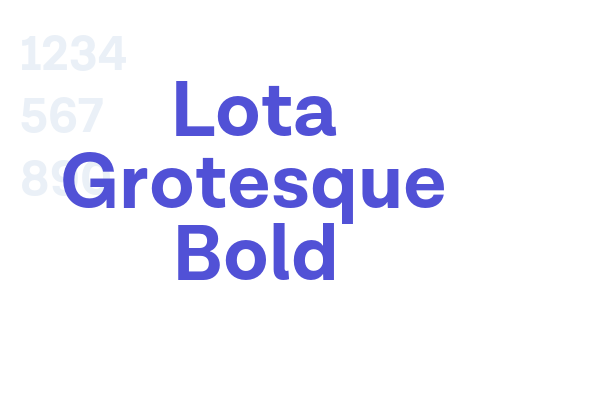 Lota Grotesque Bold font download