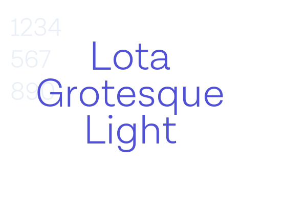 Lota Grotesque Light font download