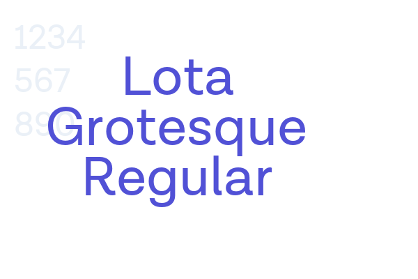 Lota Grotesque Regular font download