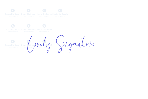 Lovely Signature font download