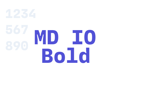 MD IO Bold font