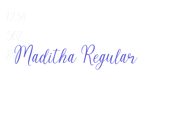 Maditha Regular font download