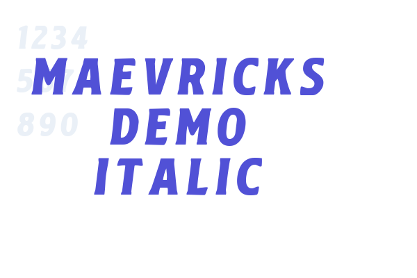 Maevricks Demo Italic font download