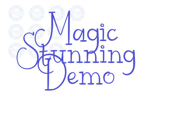 Magic Stunning Demo font download