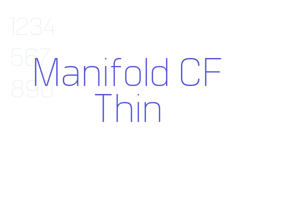 Manifold CF Thin font download