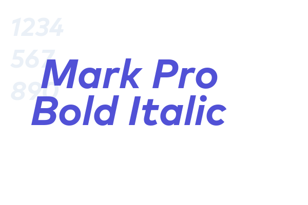 Mark Pro Bold Italic font download