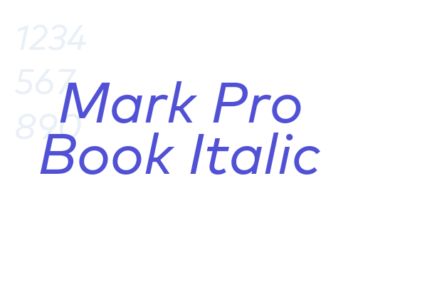 Mark Pro Book Italic font download