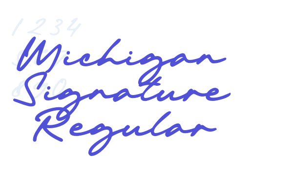 Michigan Signature Regular font download