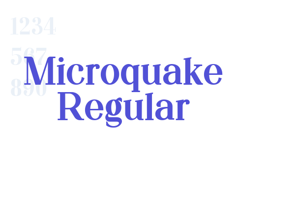 Microquake Regular font download