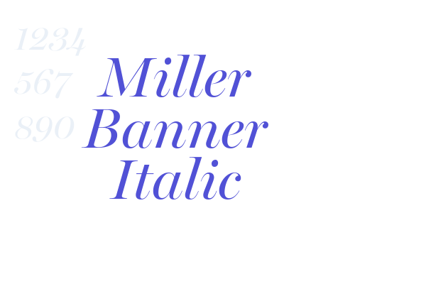 Miller Banner Italic font download