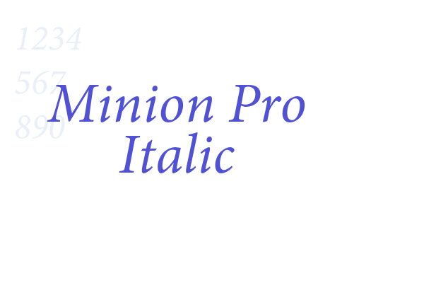 Minion Pro Italic font download