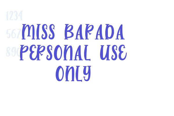 Miss Barada Personal Use Only